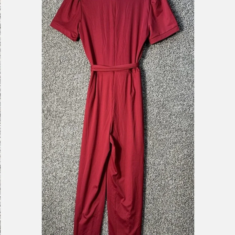 BLENCOT Jumpsuit Short Sleeve Casual v Neck Belted SZ Large NWOT - Picture 9 of 10